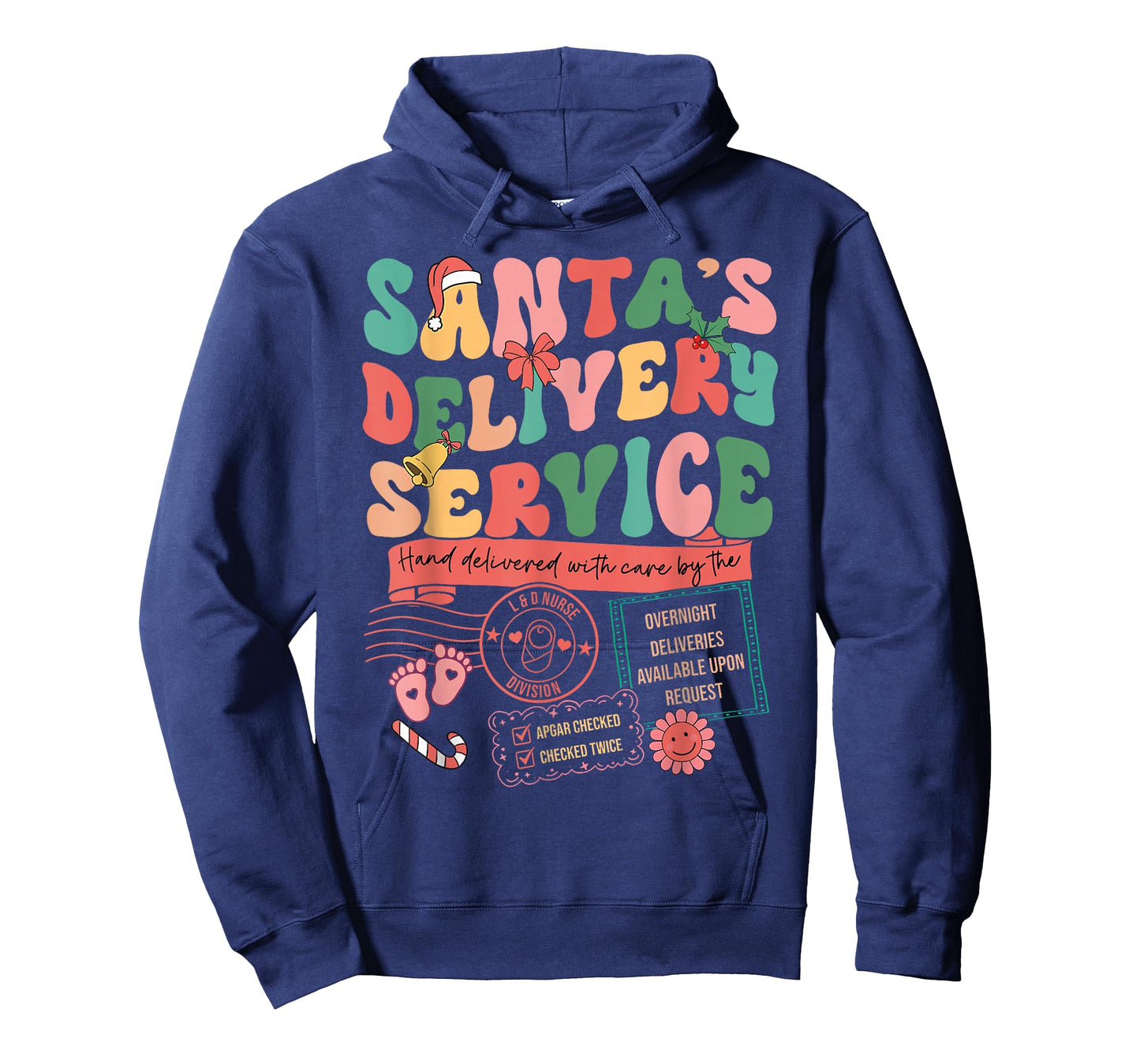 Christmas Santa's Delivery Service L&D Labor Delivery Nurse T-Shirt