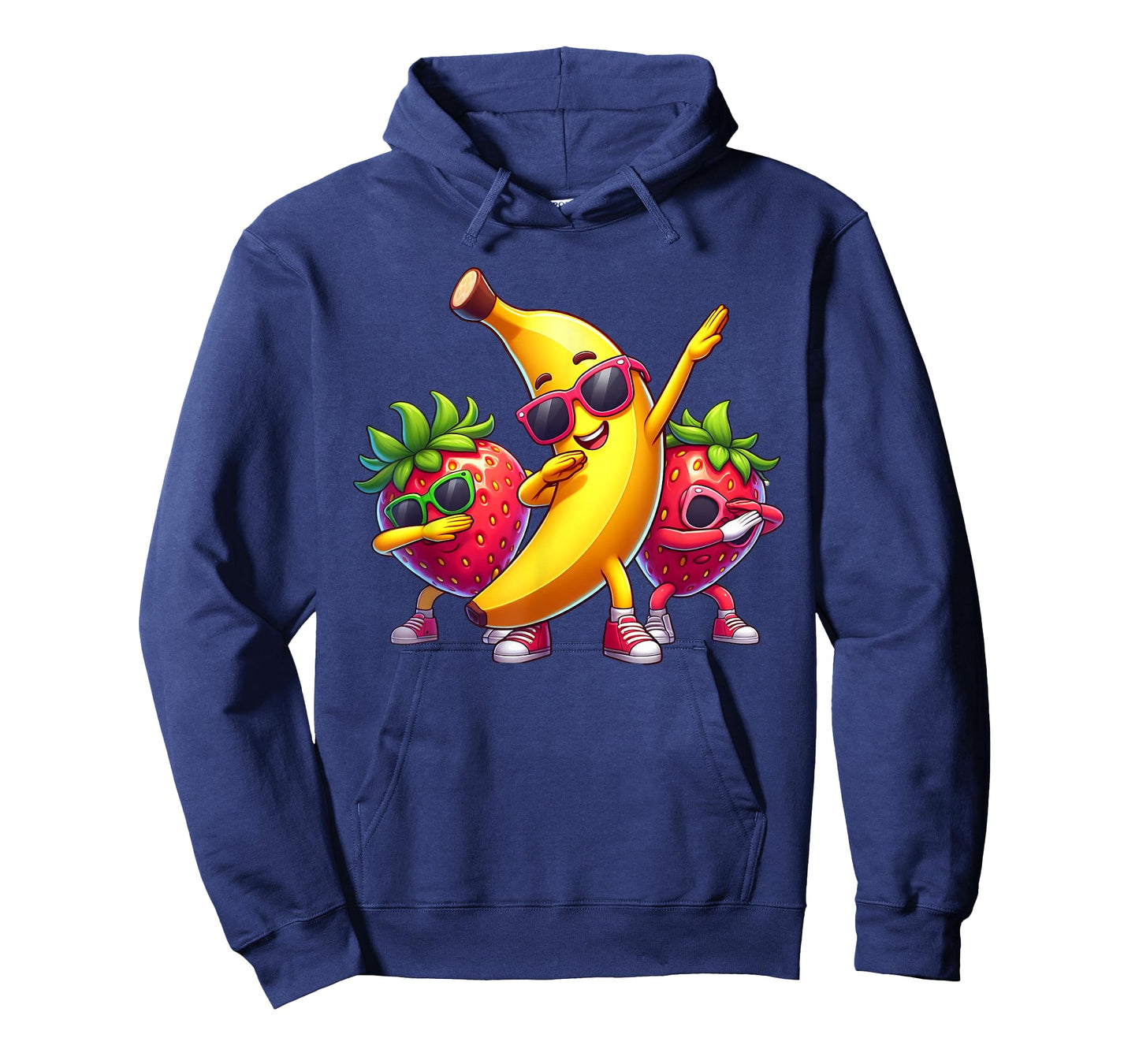 Dabbing Yellow Banana & Strawberry Funny Fruit Dab Dancing T-Shirt