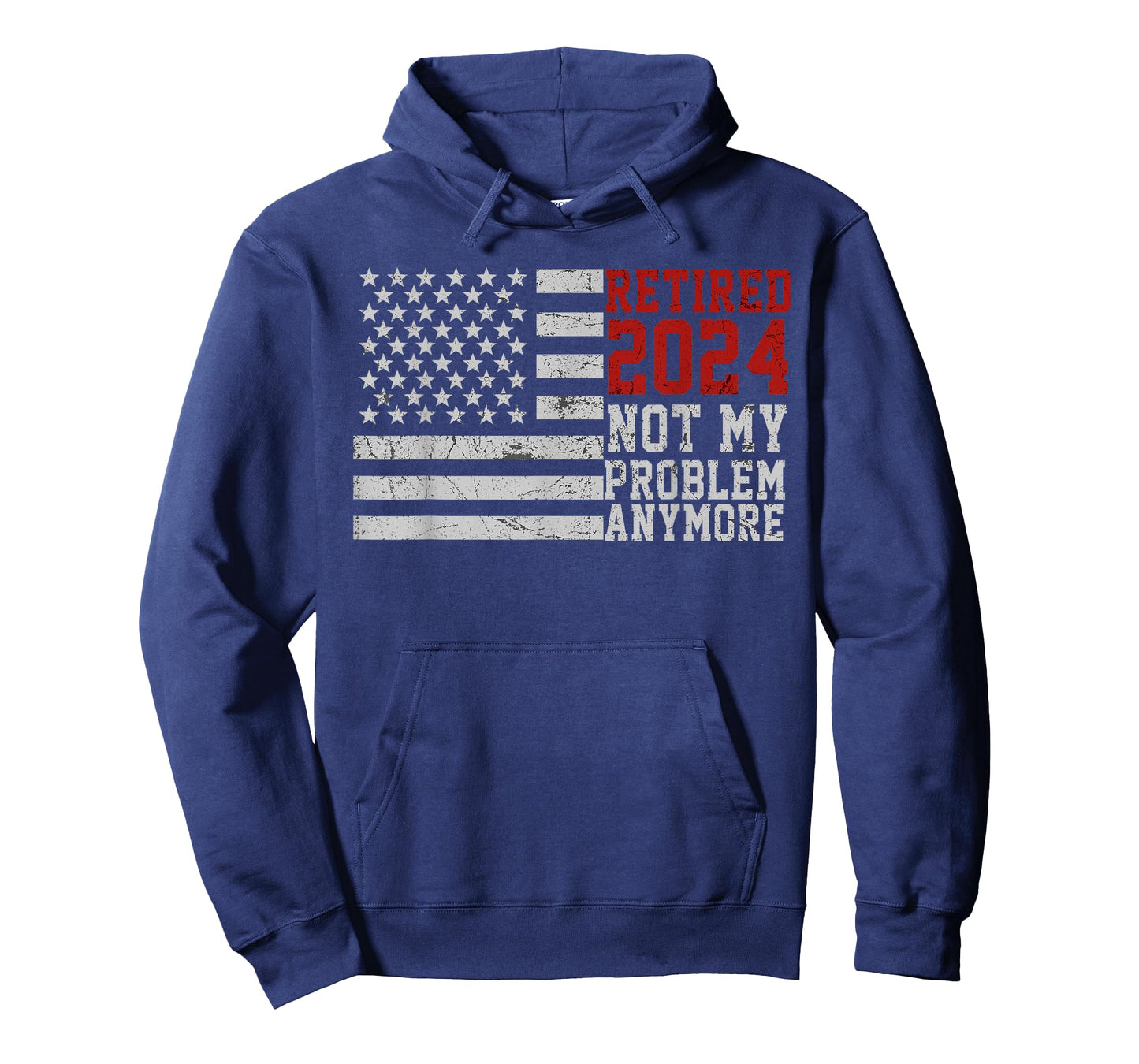 Retirement American Flag Retired 2024 Not My Problem Anymore T-Shirt