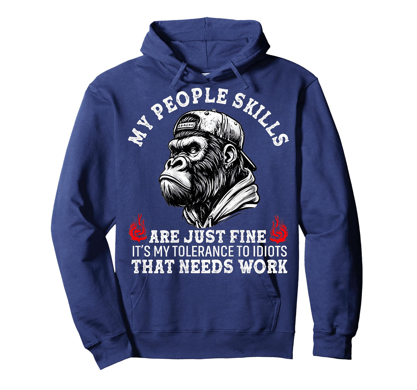 My People Skills Are Just Fine Monkey Funny (ON BACK) T-Shirt