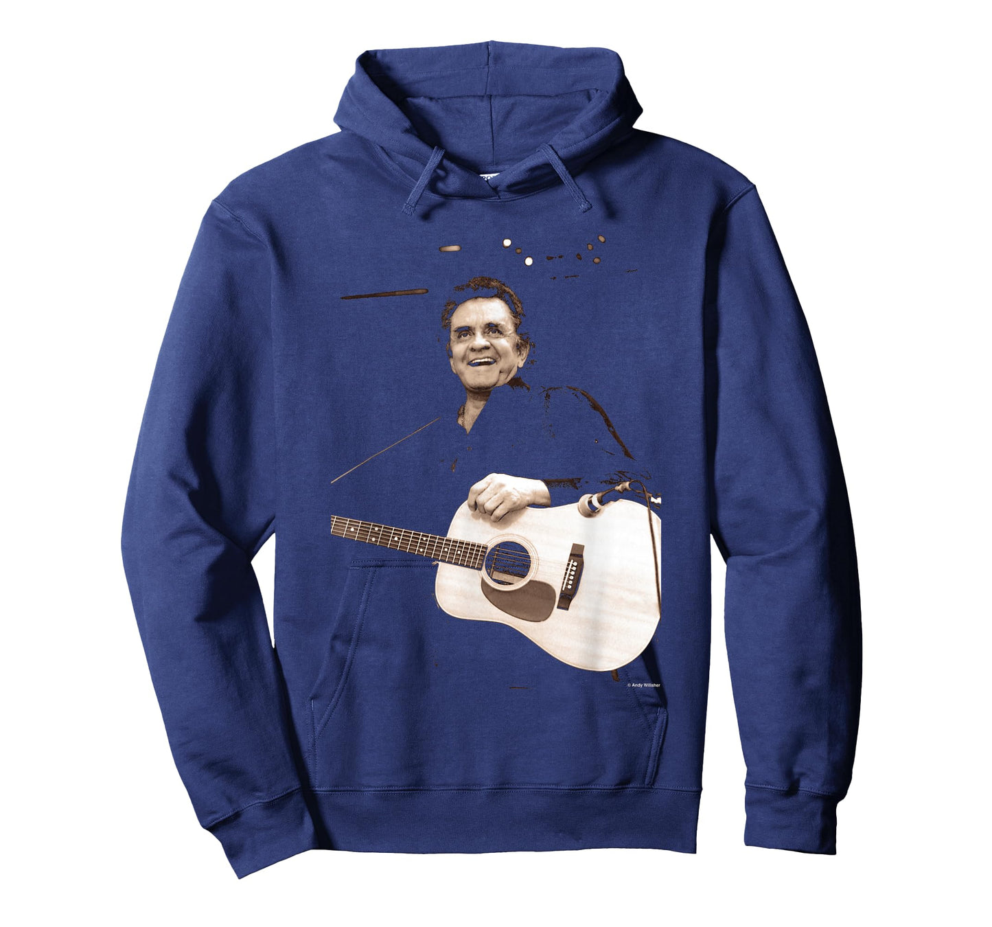 Johnny Cash Playing Live Glastonbury 1994 by Andy Willsher T-Shirt