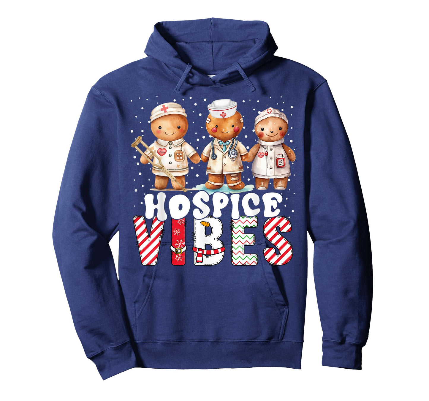 Hospice Vibes Nurse Gingerbread Xmas Stethoscope Christmas T-Shirt