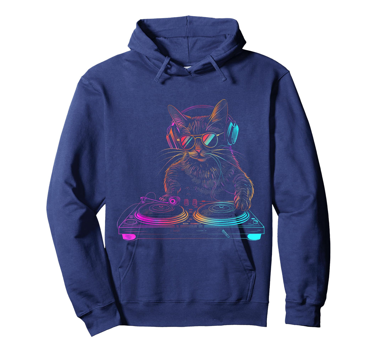 DJ Cat EDM Techno House Music Funny Cat Lover T-Shirt