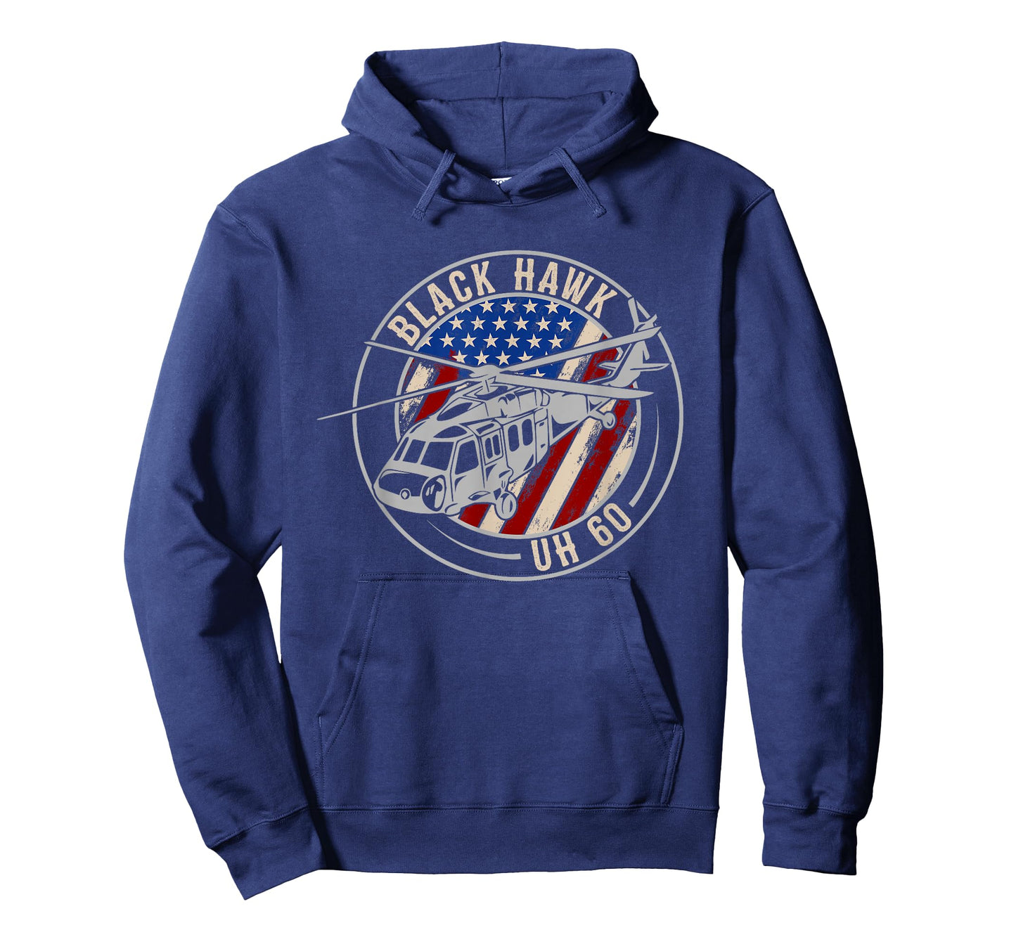 Patriotic USA Flag Military Helicopter UH-60 Black Hawk T-Shirt
