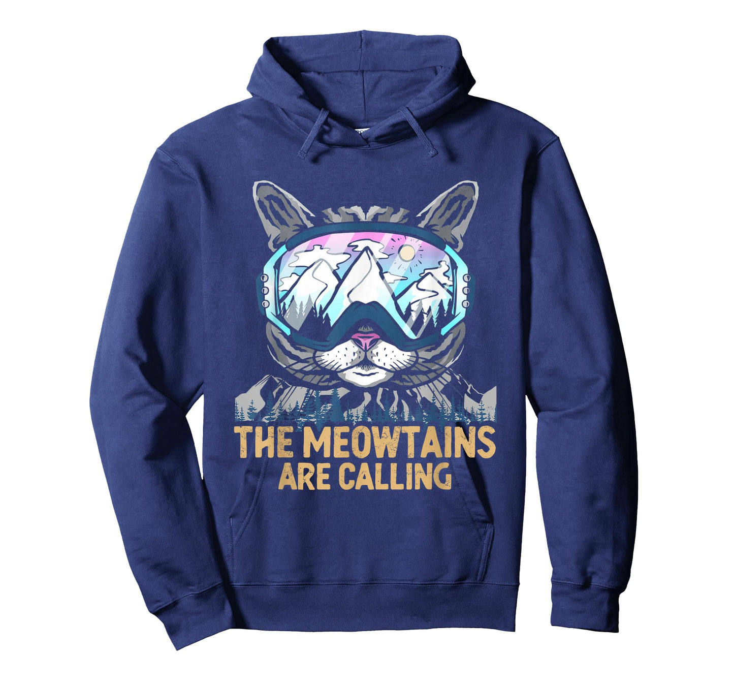 Meowtains Are Calling | Winter Sports Cat | Ski Snowboard T-Shirt