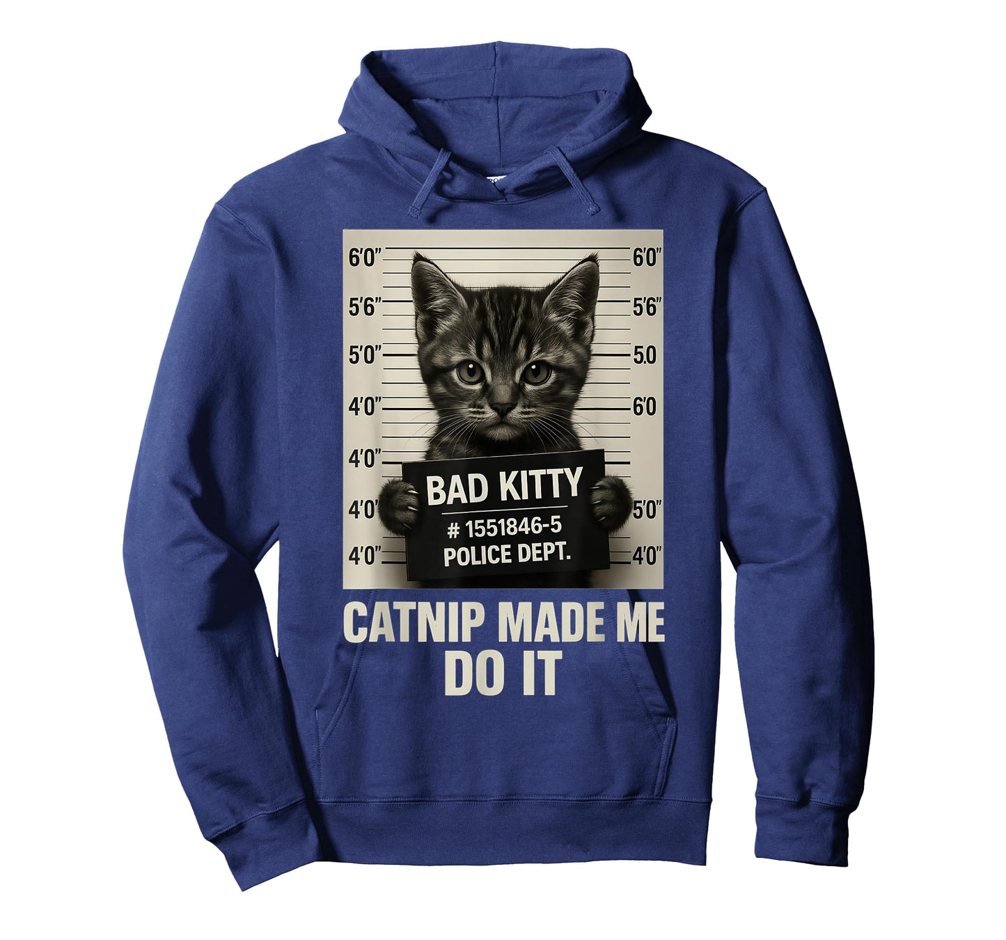 Funny Cat Catnip Made Me Do It Mugshot for Cat Lover T-Shirt