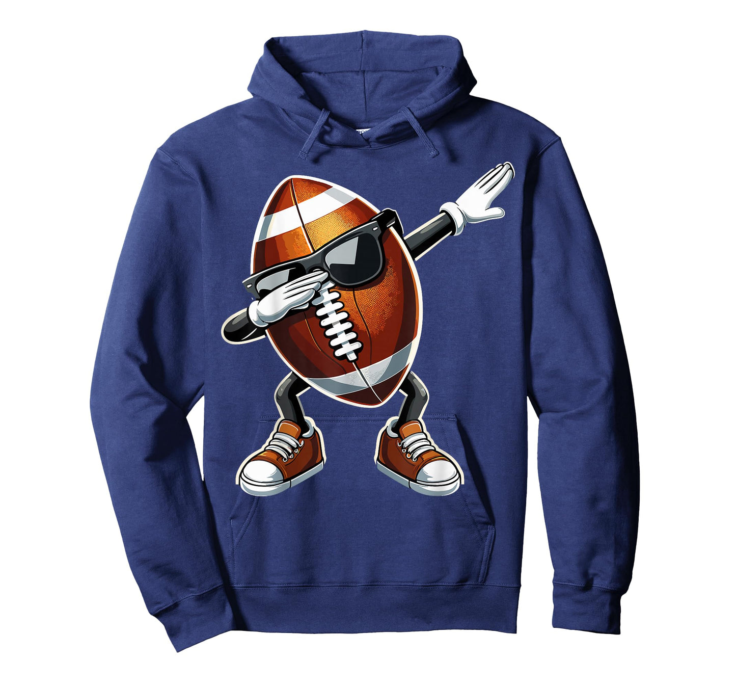 Dabbing Football with Sunglasses Funny Football T-Shirt