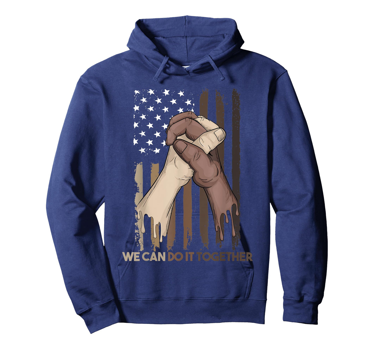 US Flag with Black & American Hands Black Lives Matter BLM T-Shirt