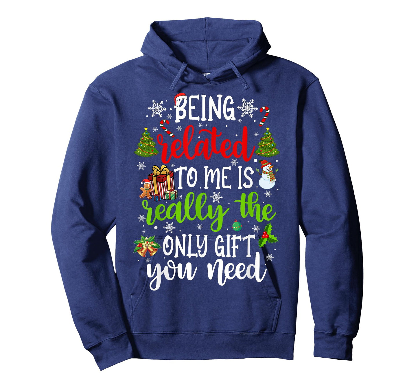 Being Related to Me Funny Christmas Family Xmas Pajamas T-Shirt