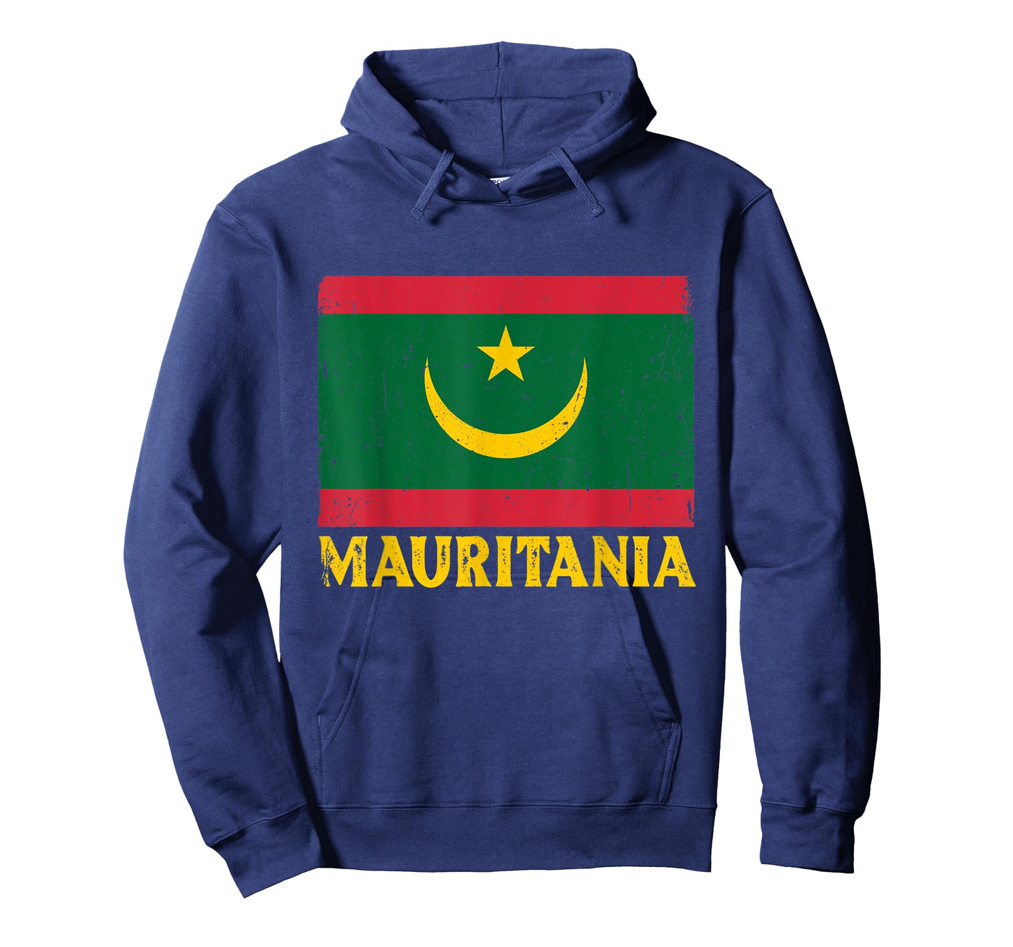 Distressed Retro Mauritania Flag Men Women Kids Patriotic T-Shirt