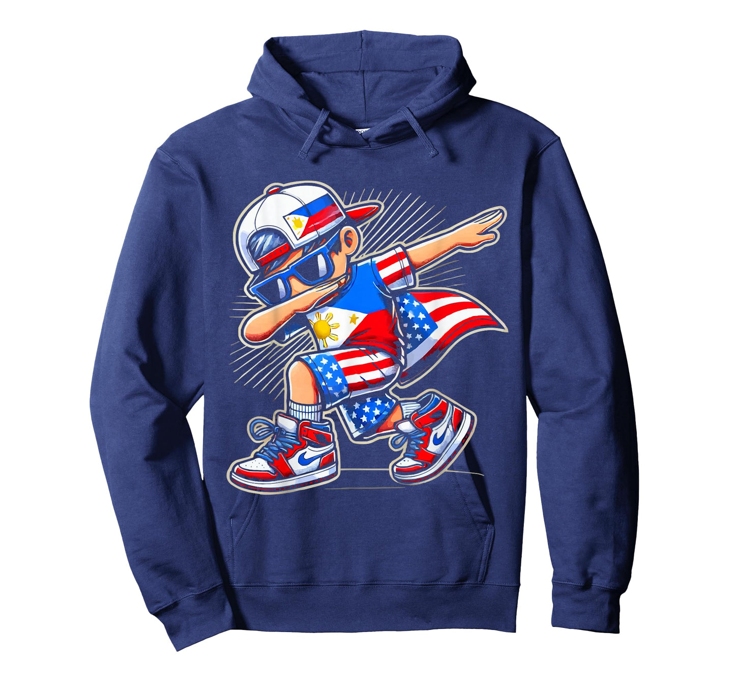 Half Filipino Half American USA Flag Philippines America T-Shirt