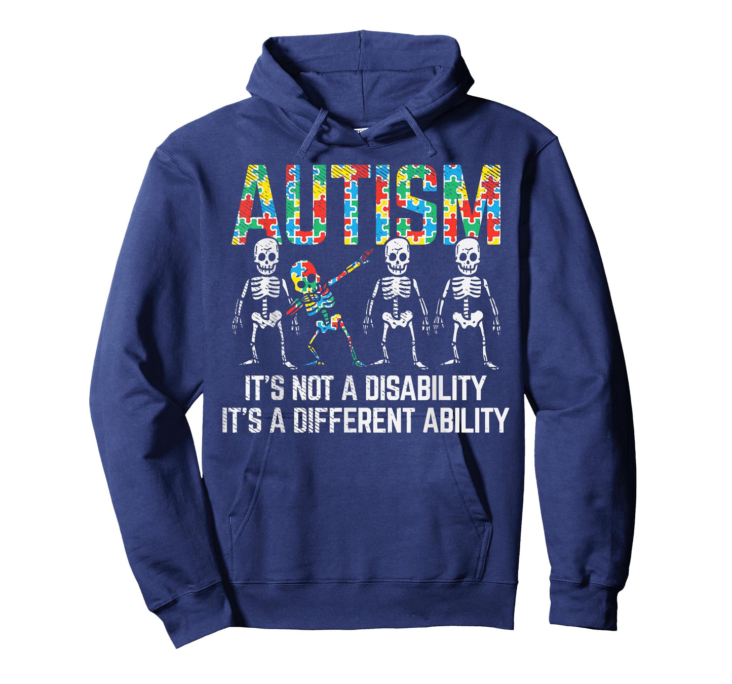 Dabbing Skeleton Not A Disability Autism Awareness Kids Boys T-Shirt