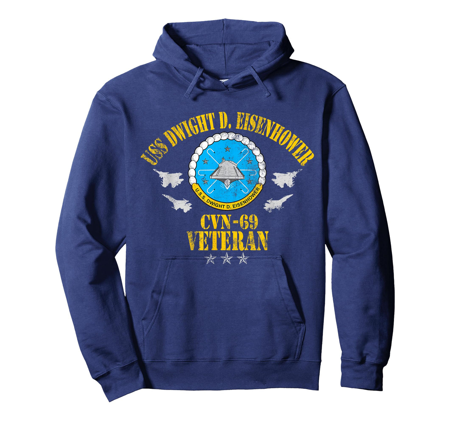 USS Dwight D. Eisenhower CVN-69 Veteran Patriotic Flag T-Shirt