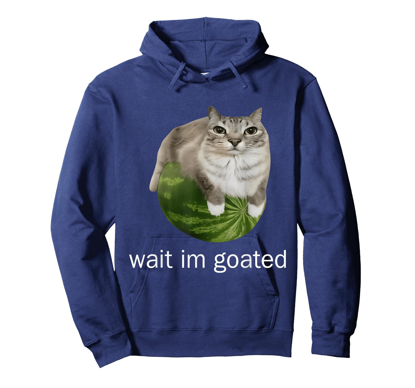 Wait I'm Goated Cat Meme Funny Watermelon Silly Cats Humor T-Shirt