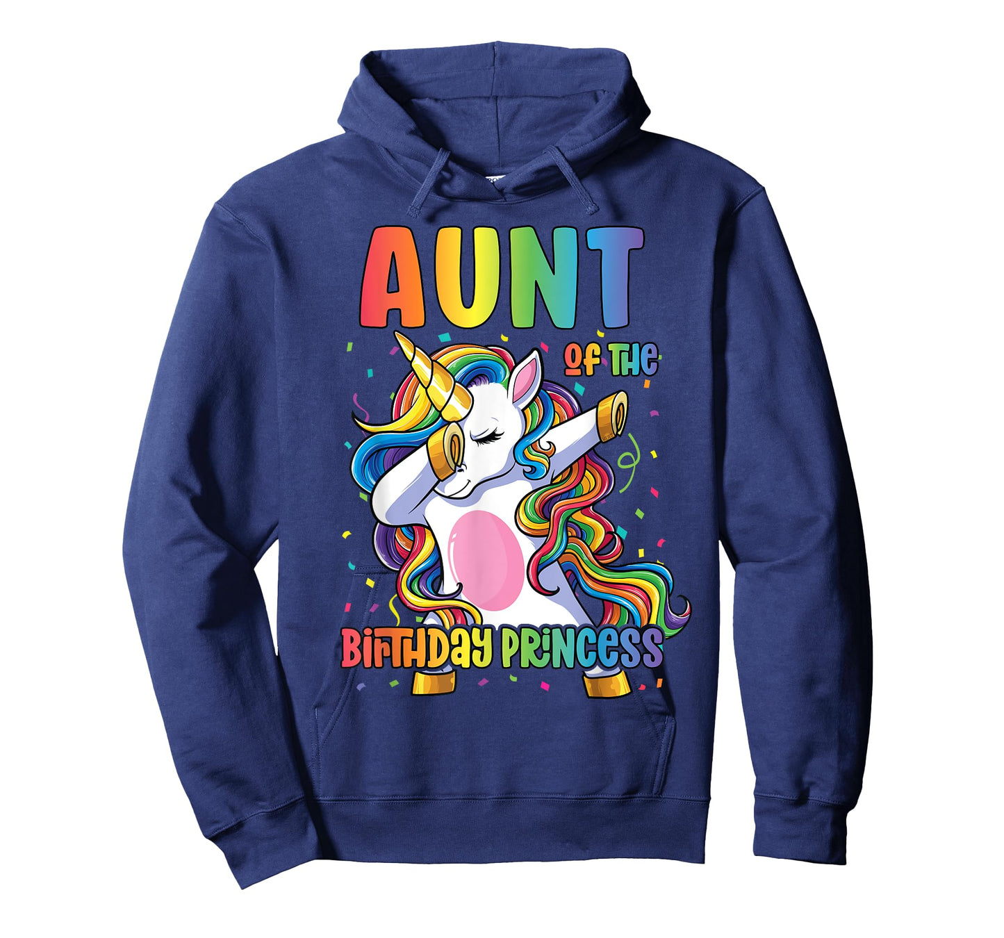 Aunt of the Birthday Princess Dabbing Unicorn Girl T-Shirt