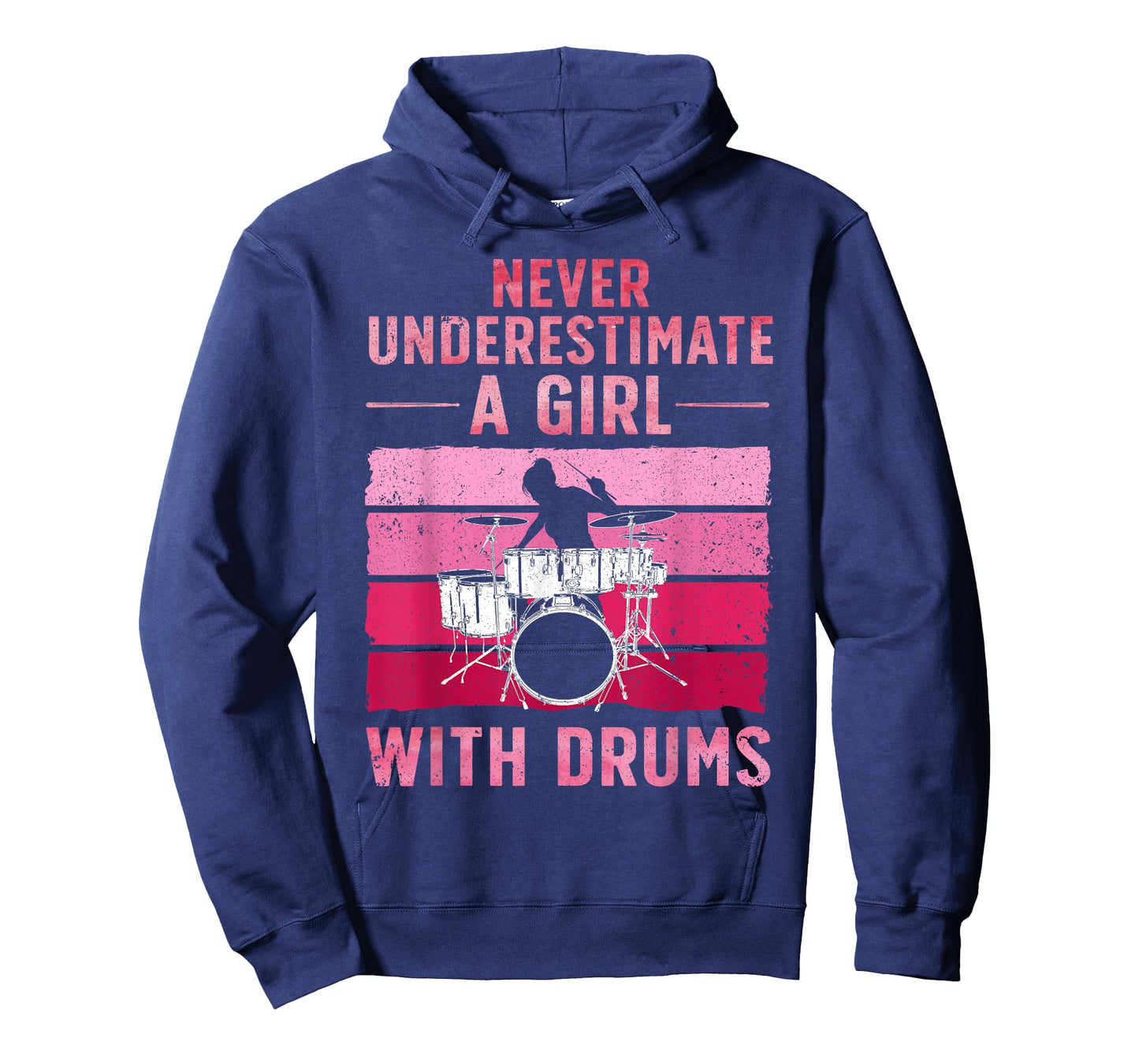 Funny Drummer Art for Girls Women Drumming Drum Set Drummer T-Shirt