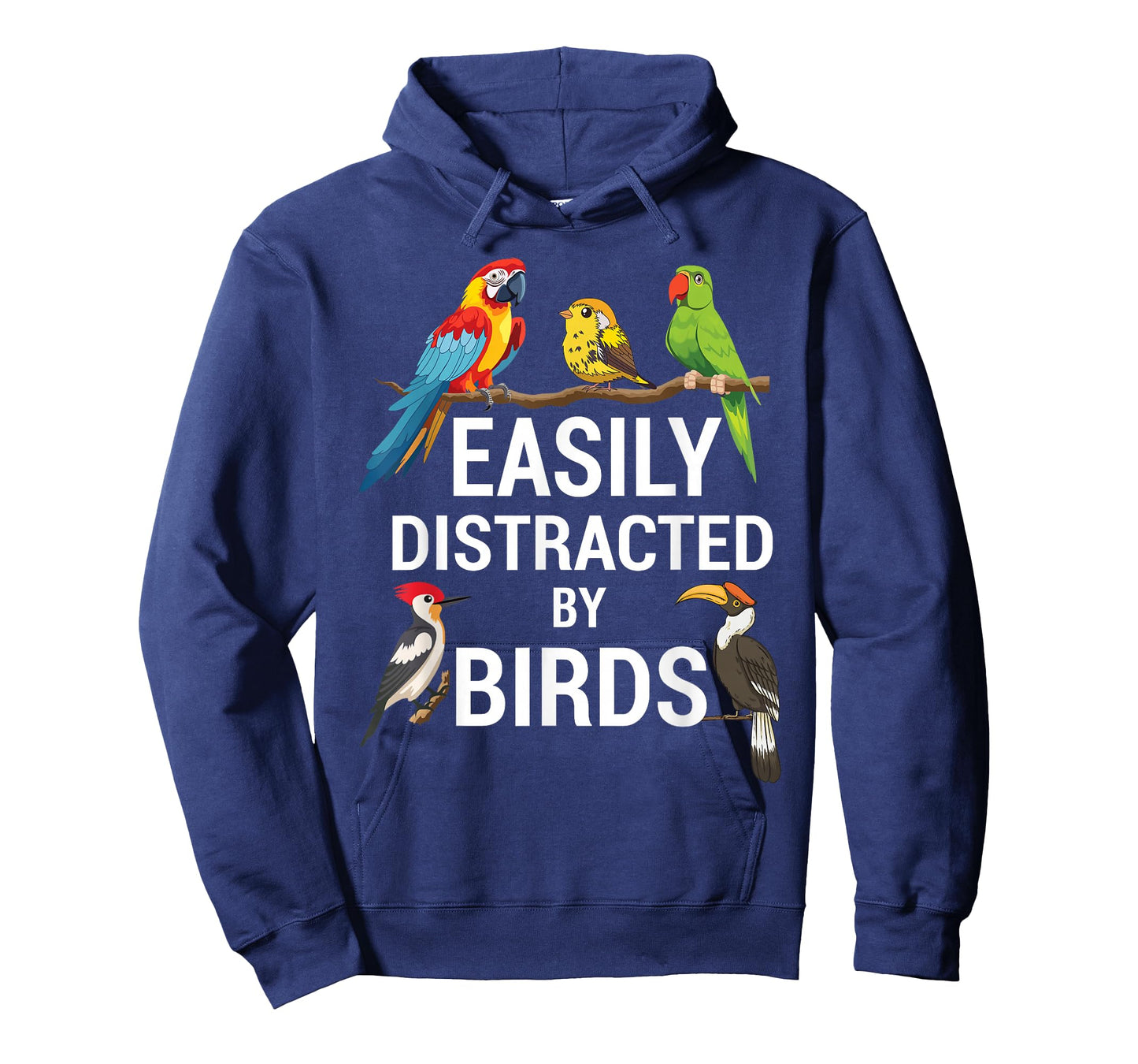 Easily Distracted by Birds Funny Bird Watcher Bird Lover Gag T-Shirt