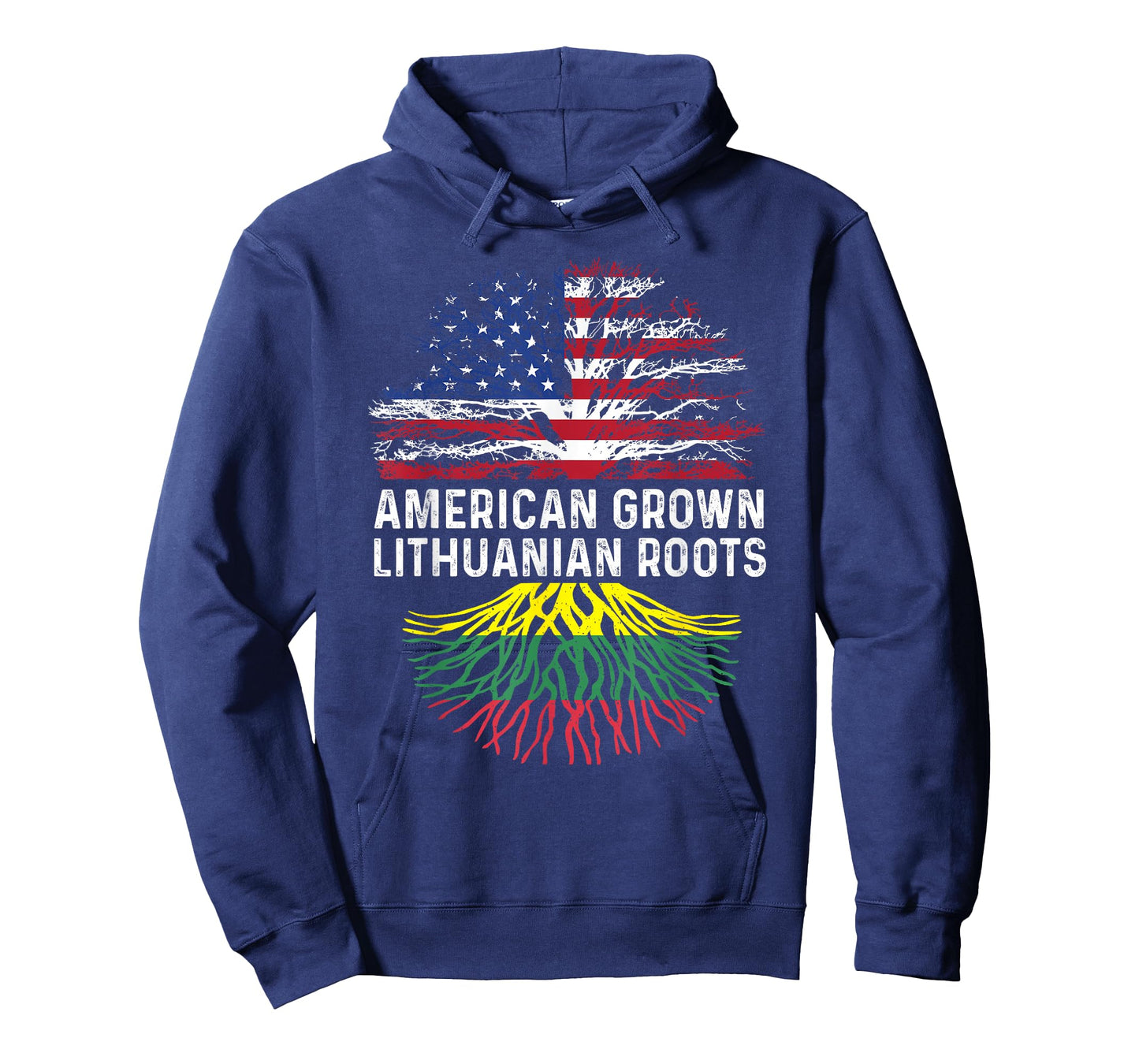 American Grown Lithuanian Roots Lithuania Flag Family Tree T-Shirt