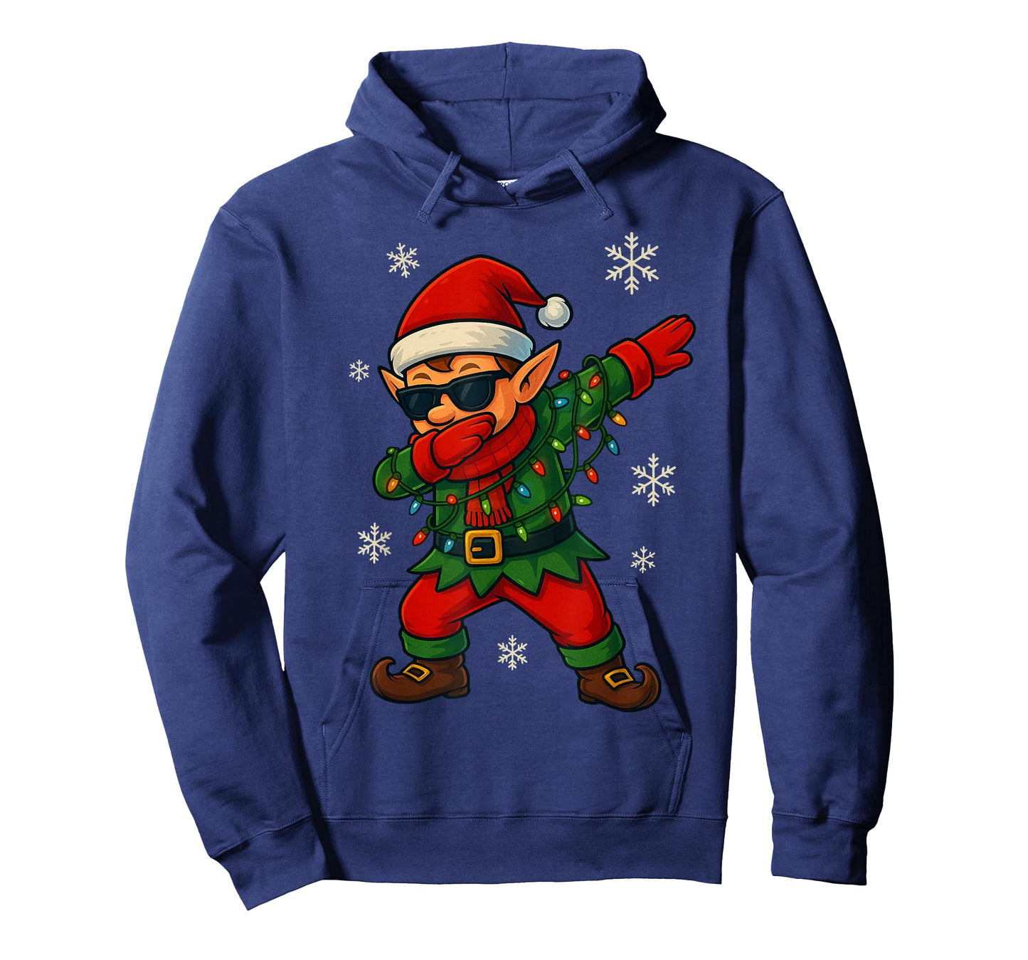 Dabbing Elf Christmas Light Xmas Squad Boys Kids Toddler T-Shirt