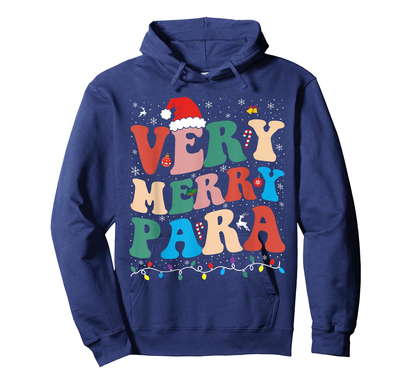 Very Merry para Christmas Lights Santa Family Holiday T-Shirt