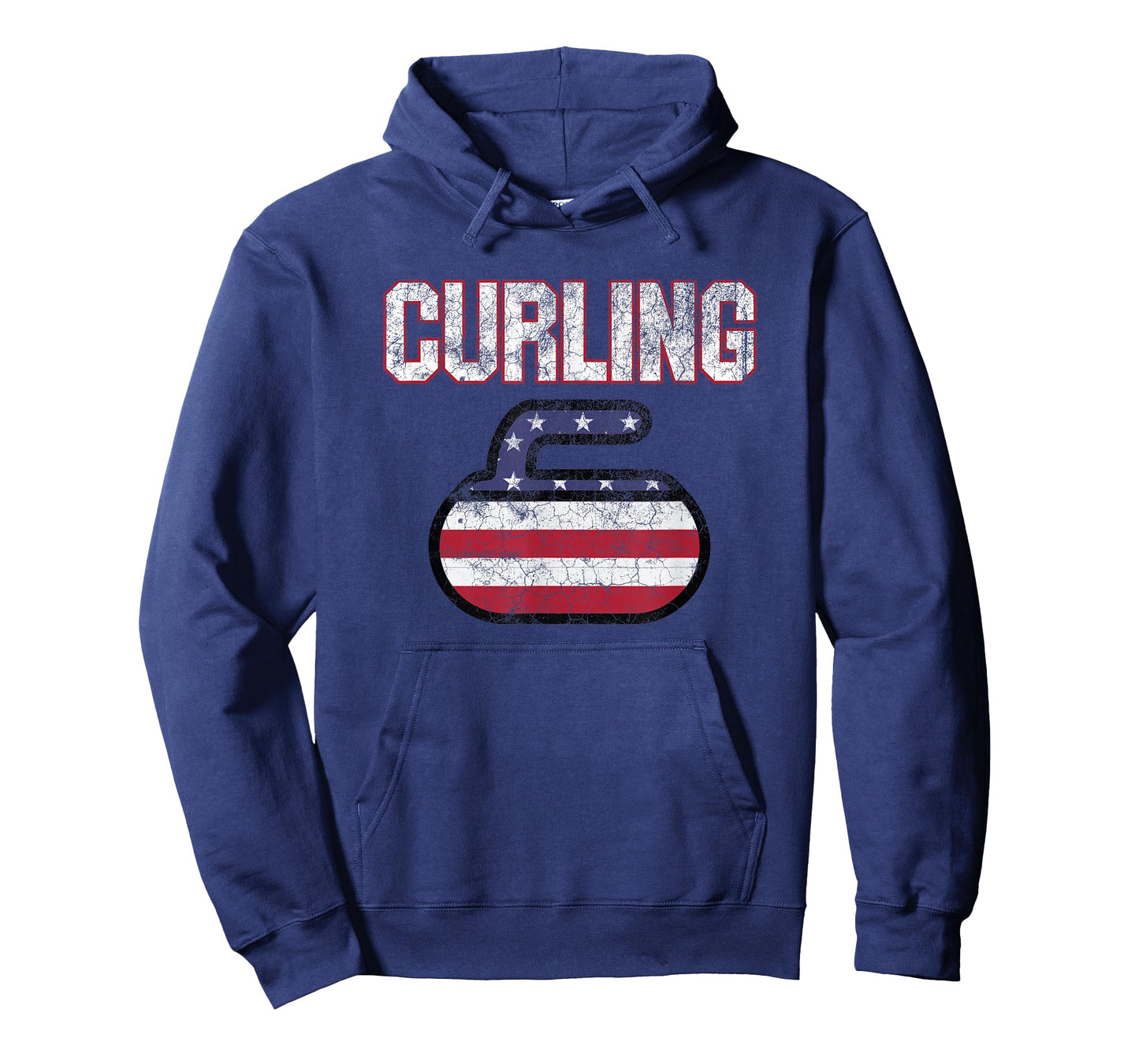 USA American Flag Curling Men Women T-Shirt