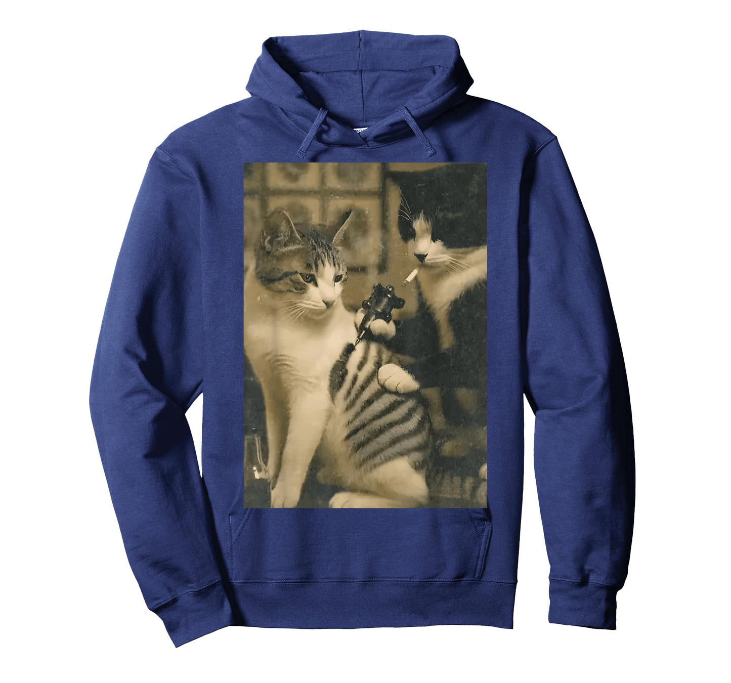 Vintage Cat Smoking Tattoo Inked Kitty Artist Funny Meme T-Shirt