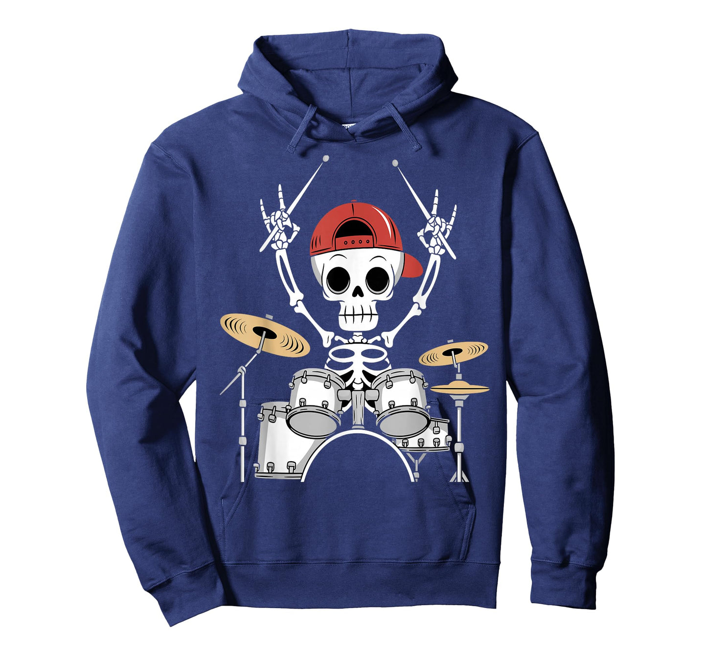 Skeleton Drummer Halloween Costume Playing Drums Boys Men T-Shirt