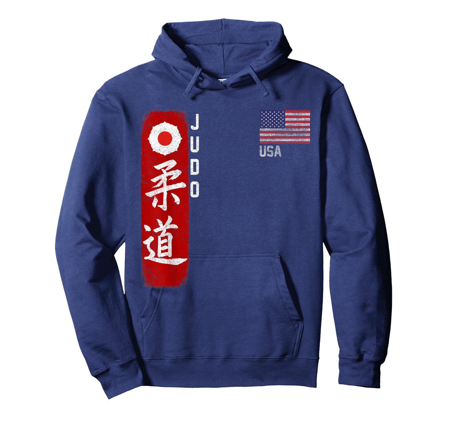 Judo USA American Flag Judoka Dojo Martial Art America Kanji T-Shirt