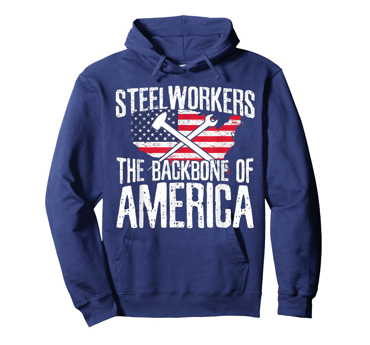 Steelworkers Backbone of America American Flag Vintage Gift T-Shirt