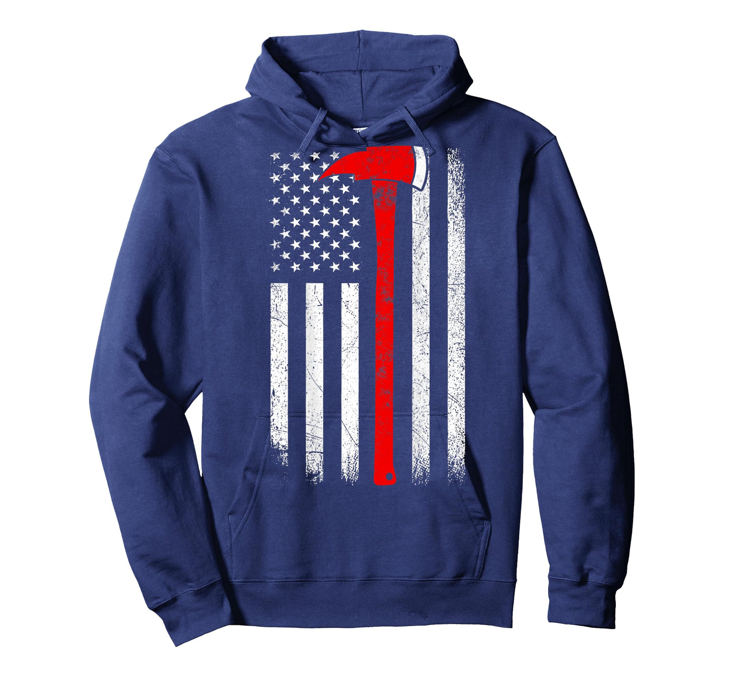 American Flag Axe Thin Red Line Firefighter Support ON BACK Women Kids Men T-Shirt