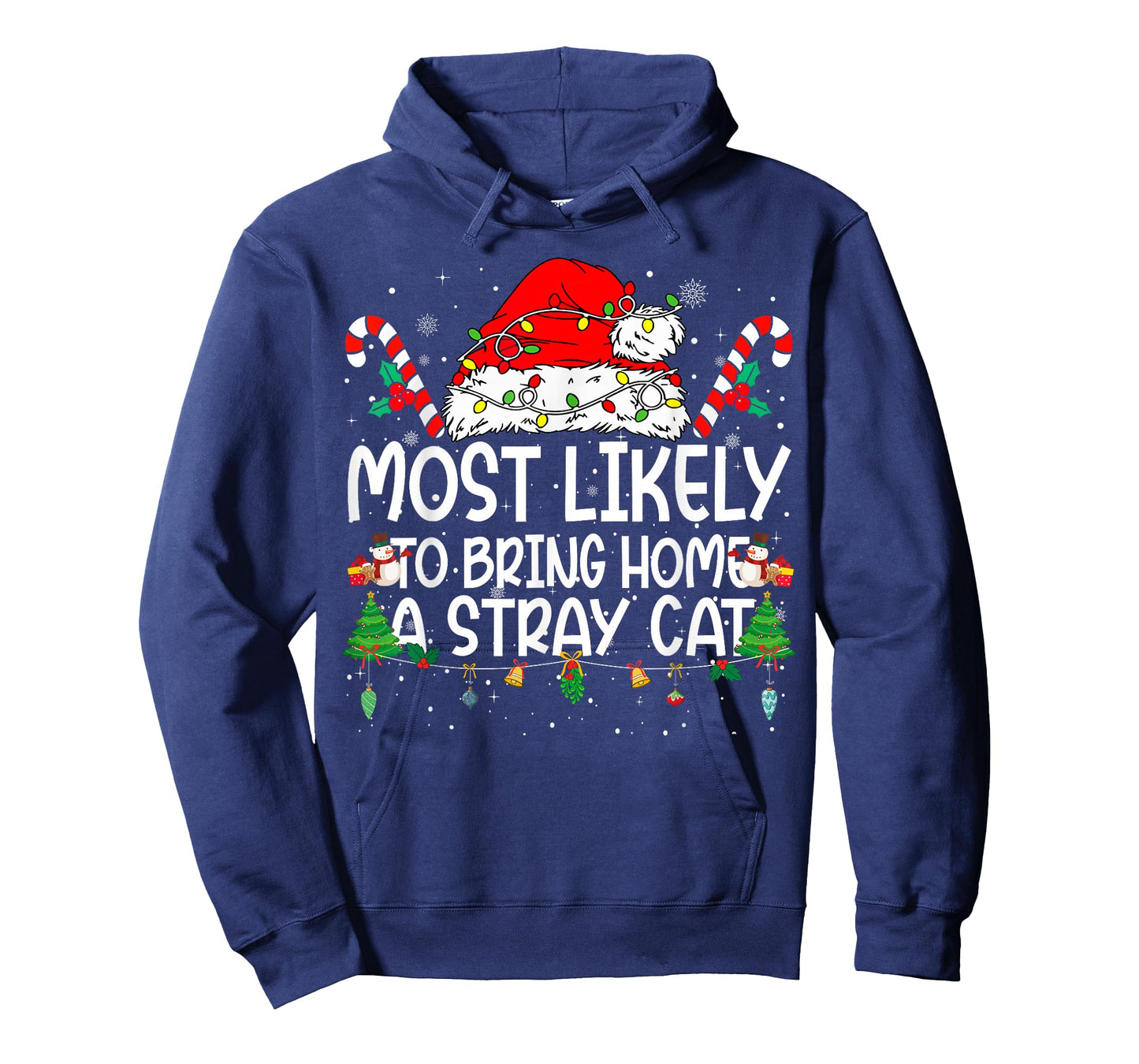 Family Matching Xmas Most Likely to Bring Home A Stray Cat T-Shirt