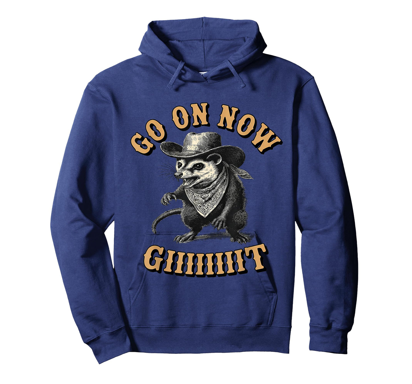 Cowboy Opossum Western Country Possum Go On Now Git T-Shirt