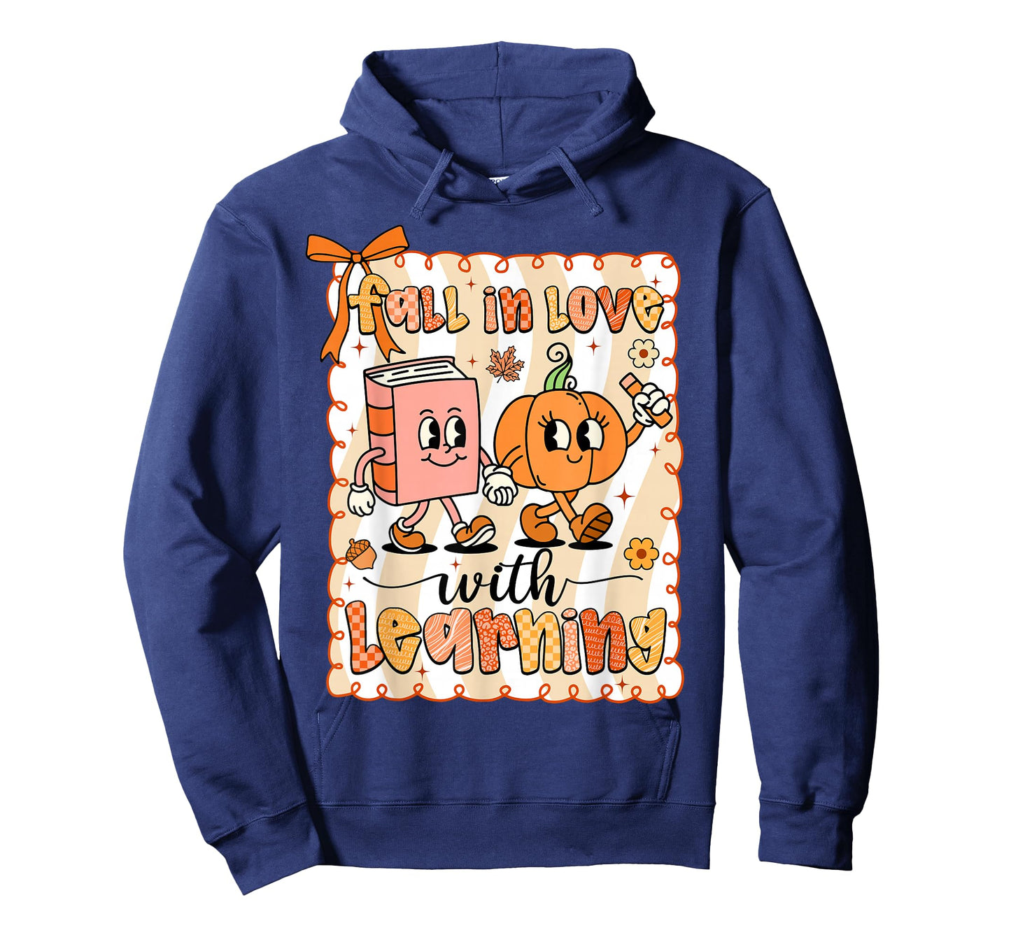 Pumpkin Teacher Preppy Fall In Love With Learning Autumn T-Shirt