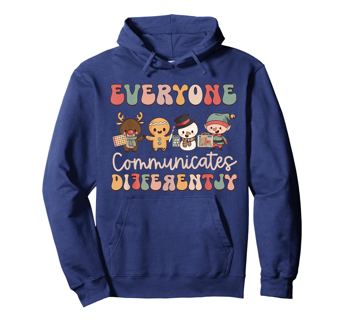 Everyone Communicates Differently Autism Awareness Christmas T-Shirt