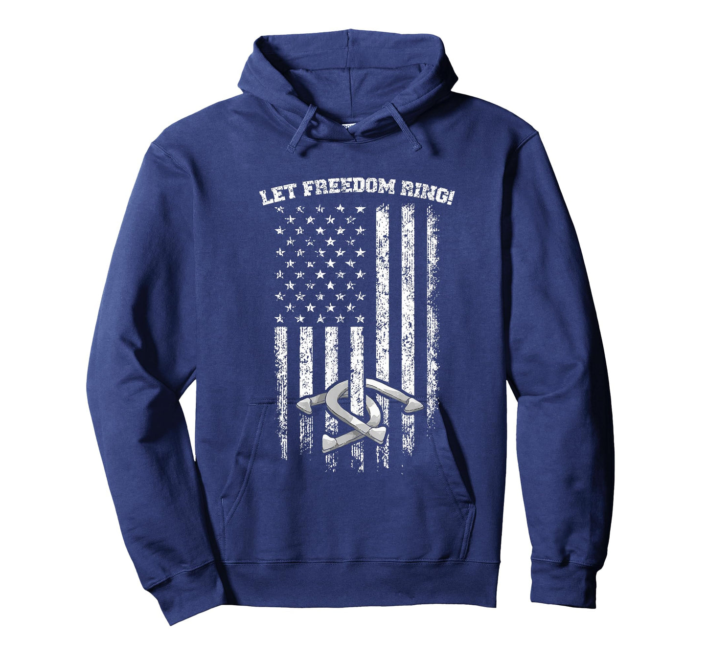 Horseshoes Pitching Patriotic Distressed American Flag Gift T-Shirt for Women Kids Men