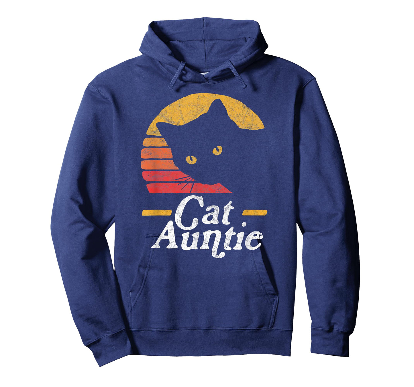 Cat Aunt Vintage Eighties Style Sun Cat Retro Distressed T-Shirt