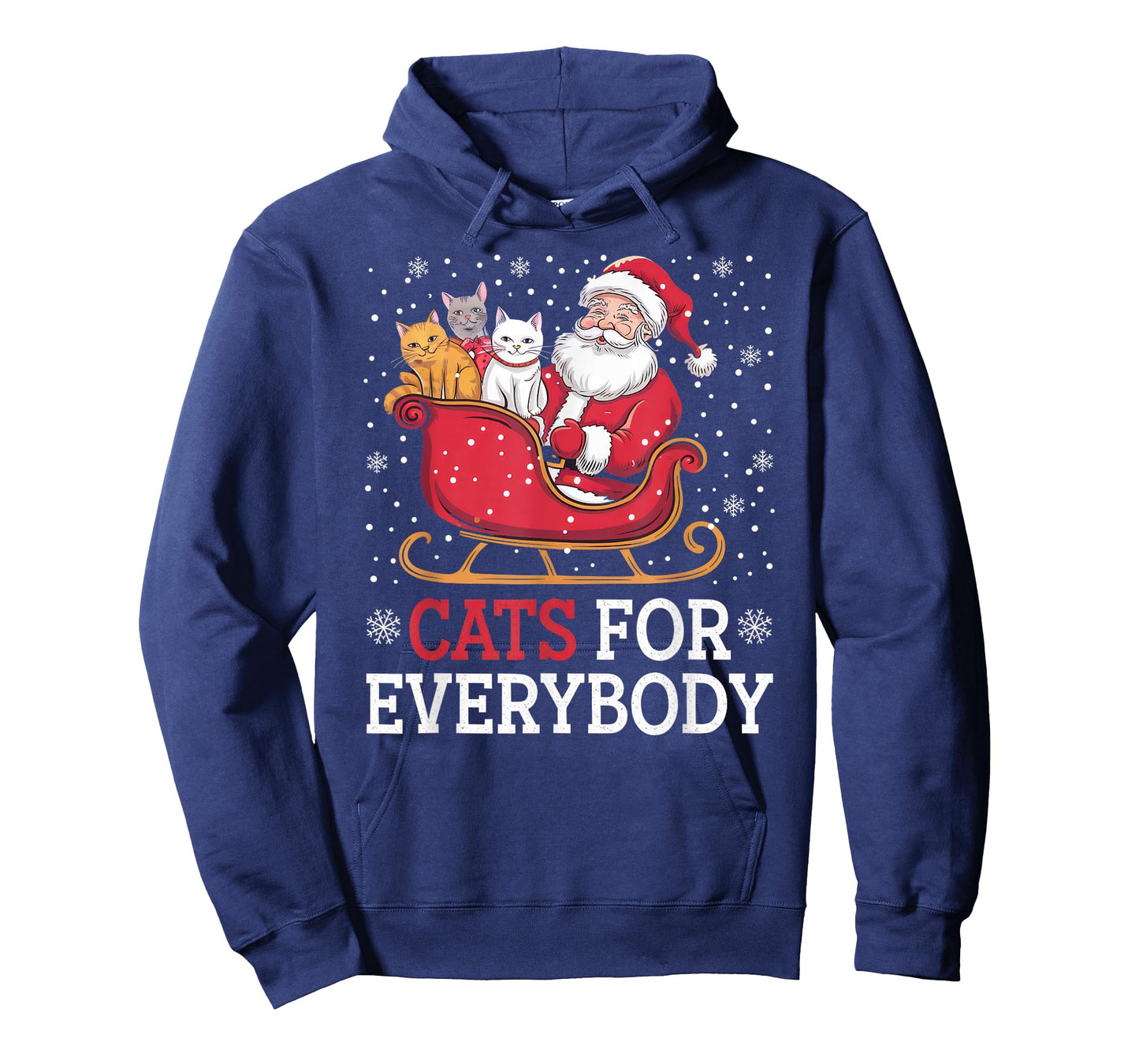 Cats for Everybody Christmas Shirt Funny Xmas Women Santa T-Shirt