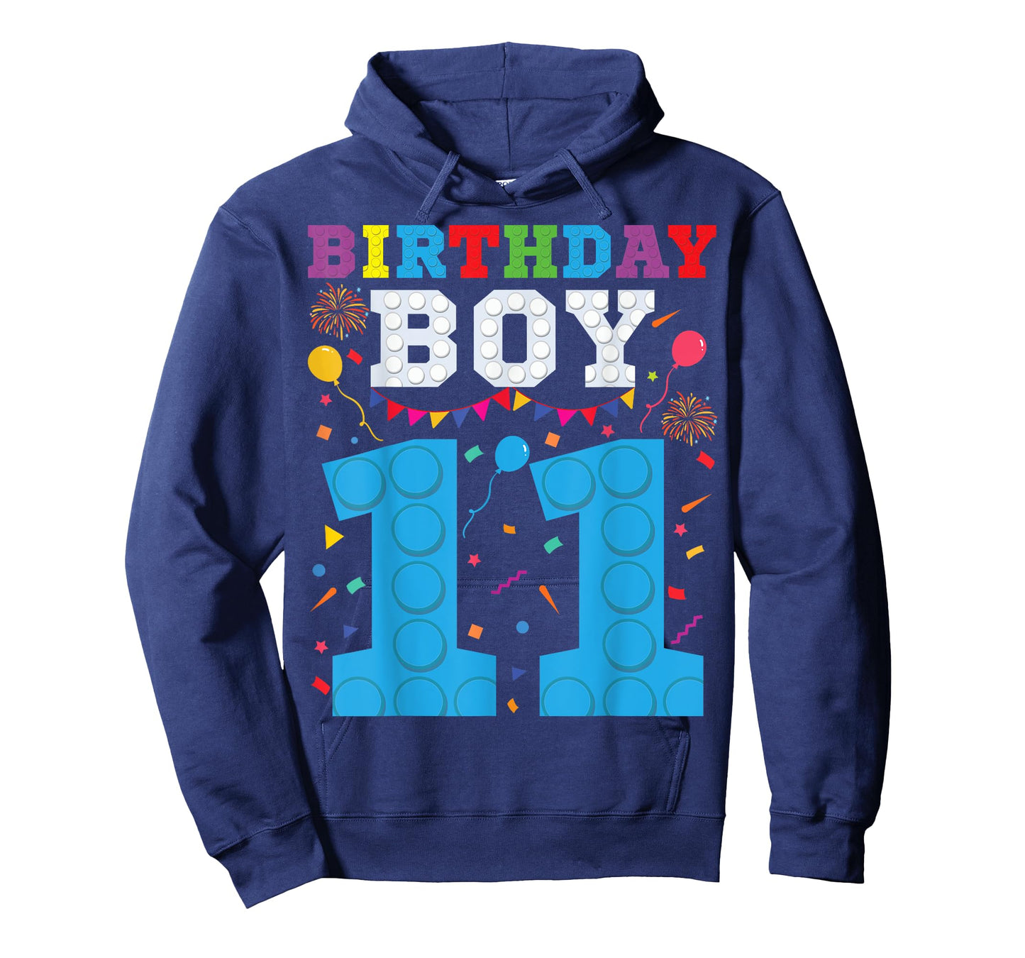 Kids 11 Year Old Building Blocks Family Matching 11 Birthday T-Shirt