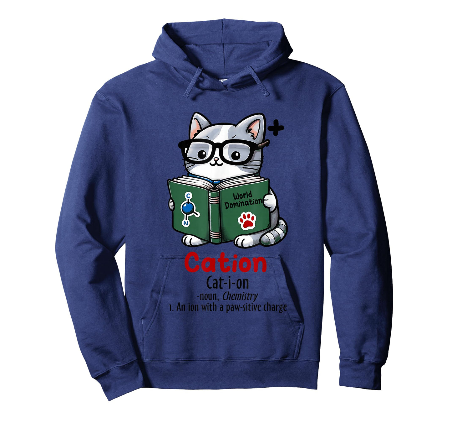 Cation Cat Nerd Chemistry Pun Design T-Shirt