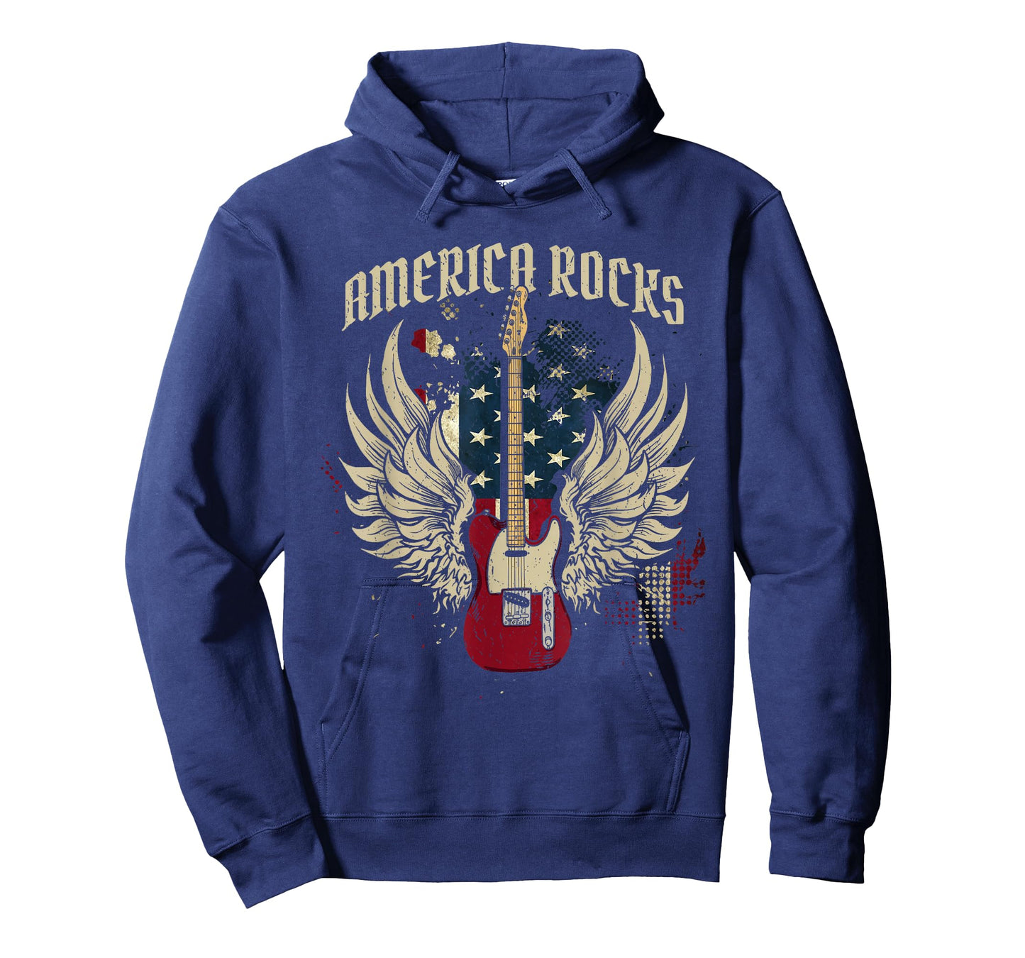Patriotic Guitar American Flag Freedom Rocks T-Shirt