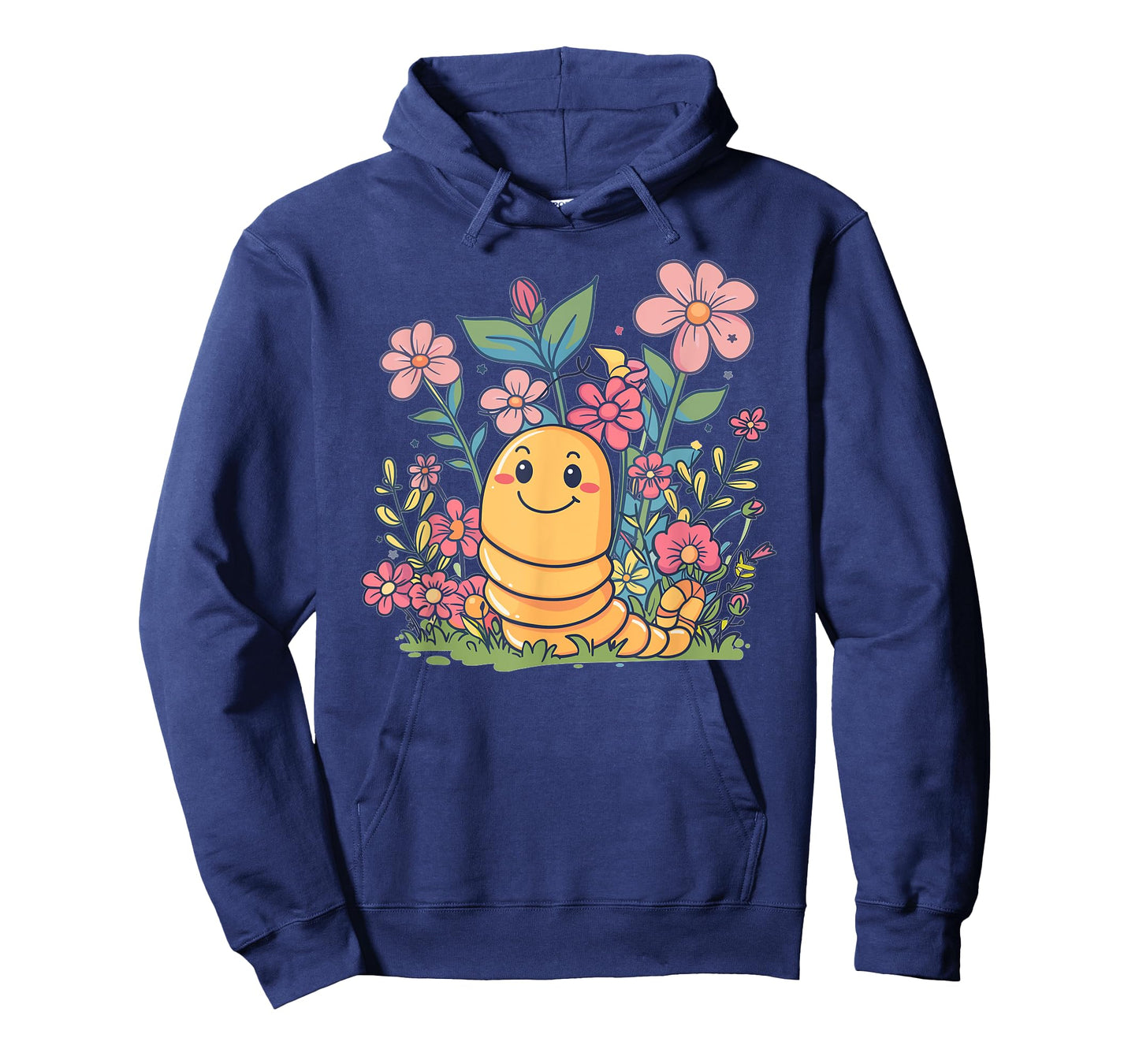 Cute Worm With Flowers I Kids Worm T-Shirt