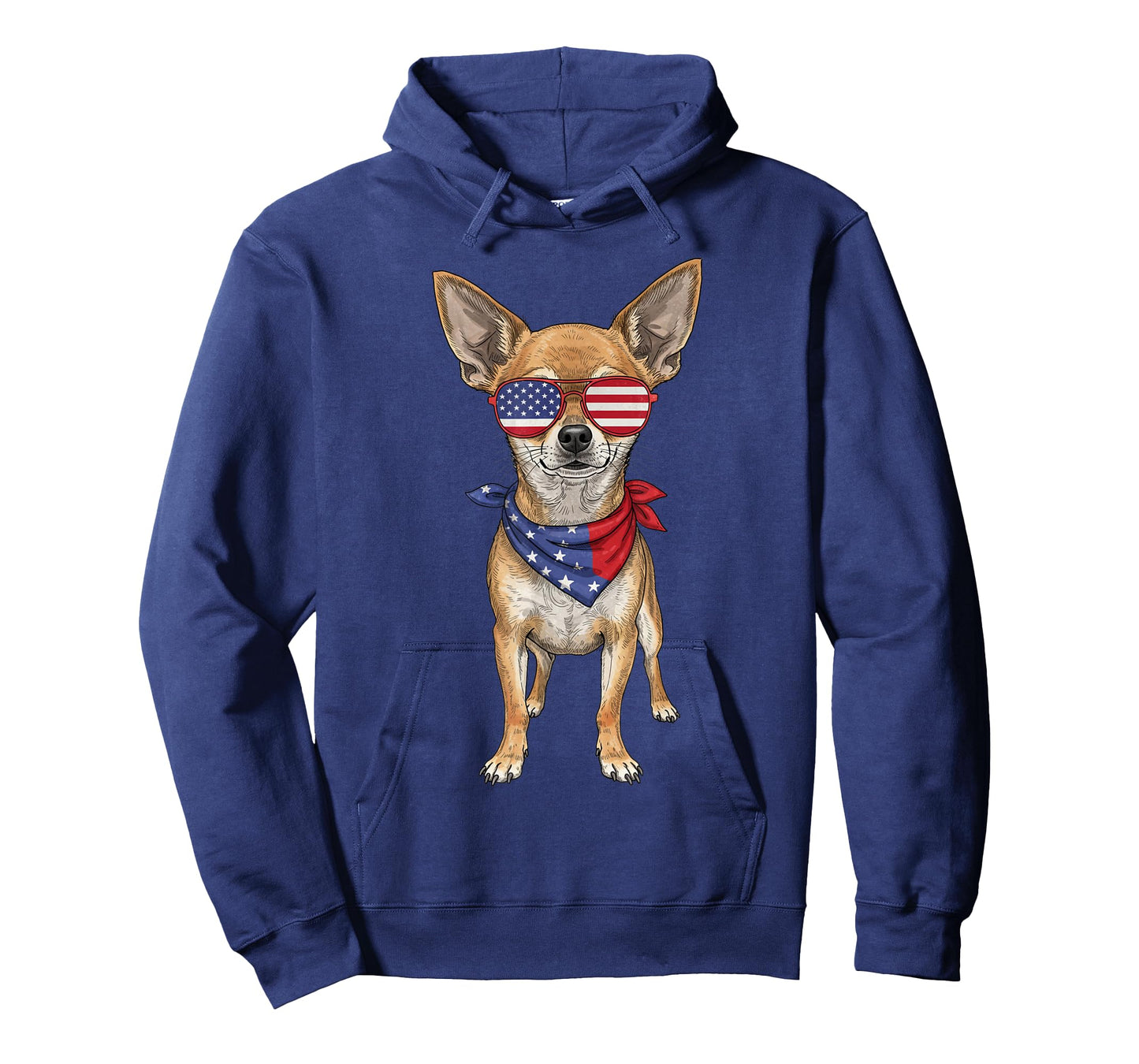 Chihuahua USA US Flag 4th of July America Cute Dog T-Shirt