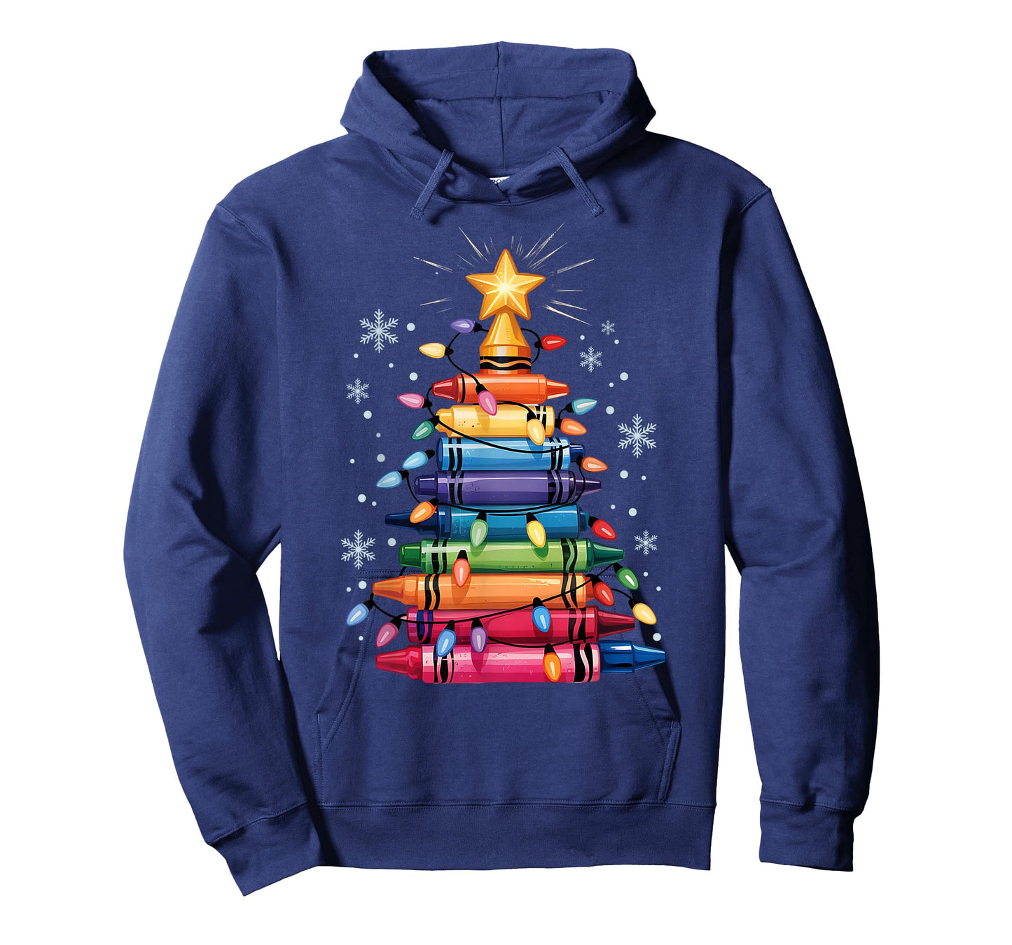 Crayon Christmas Tree Funny Merry Christmas Teacher T-Shirt