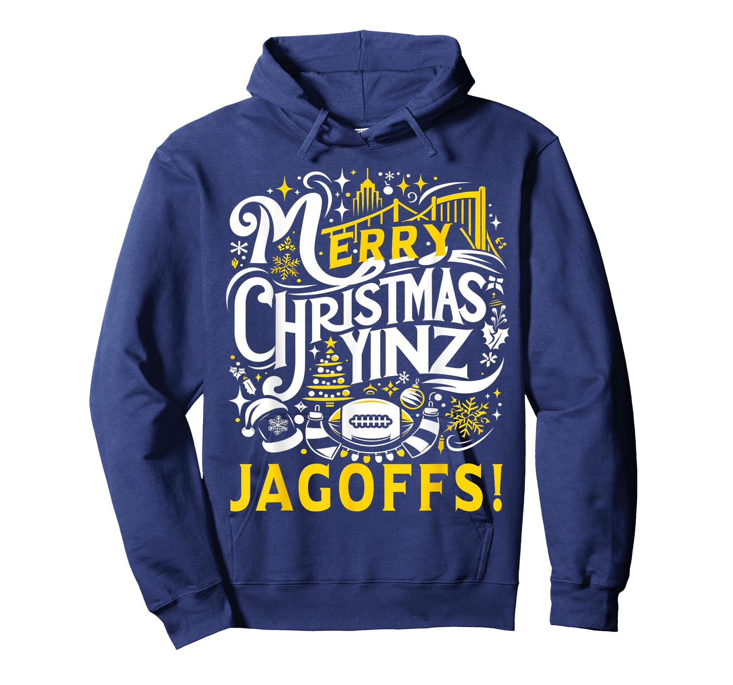 Pittsburgh Christmas Funny Yinz Jagoff Ugly T-Shirt
