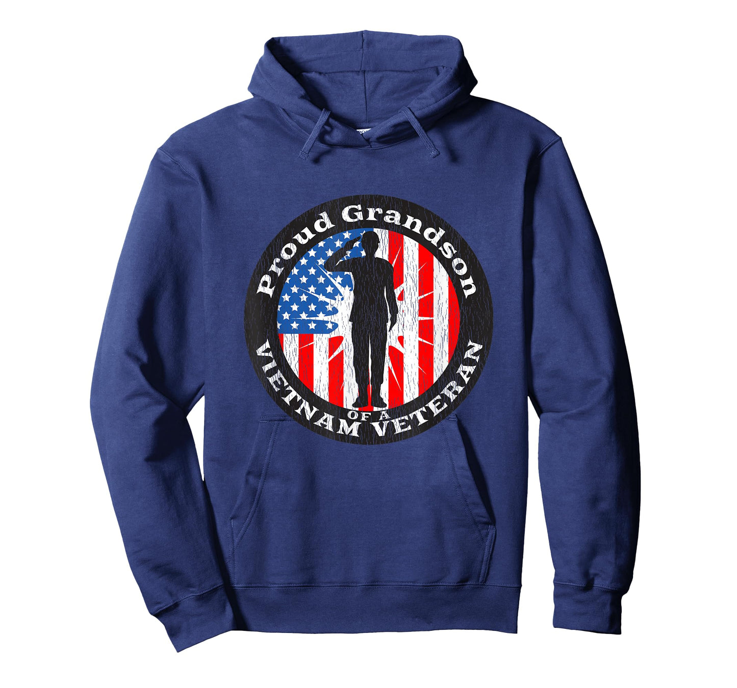 Vintage US Flag - Proud Grandson Veteran Vietnam T-Shirt
