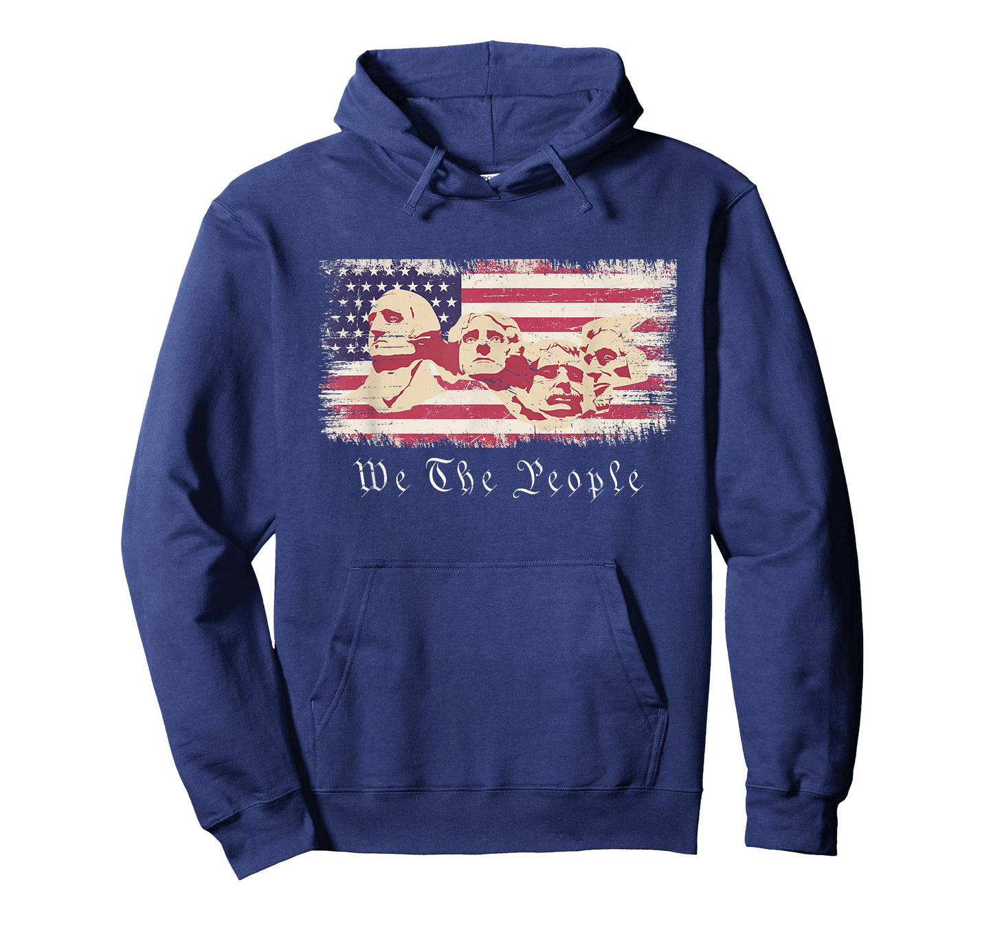 Rushmore United States Presidents On Vintage American Flag T-Shirt