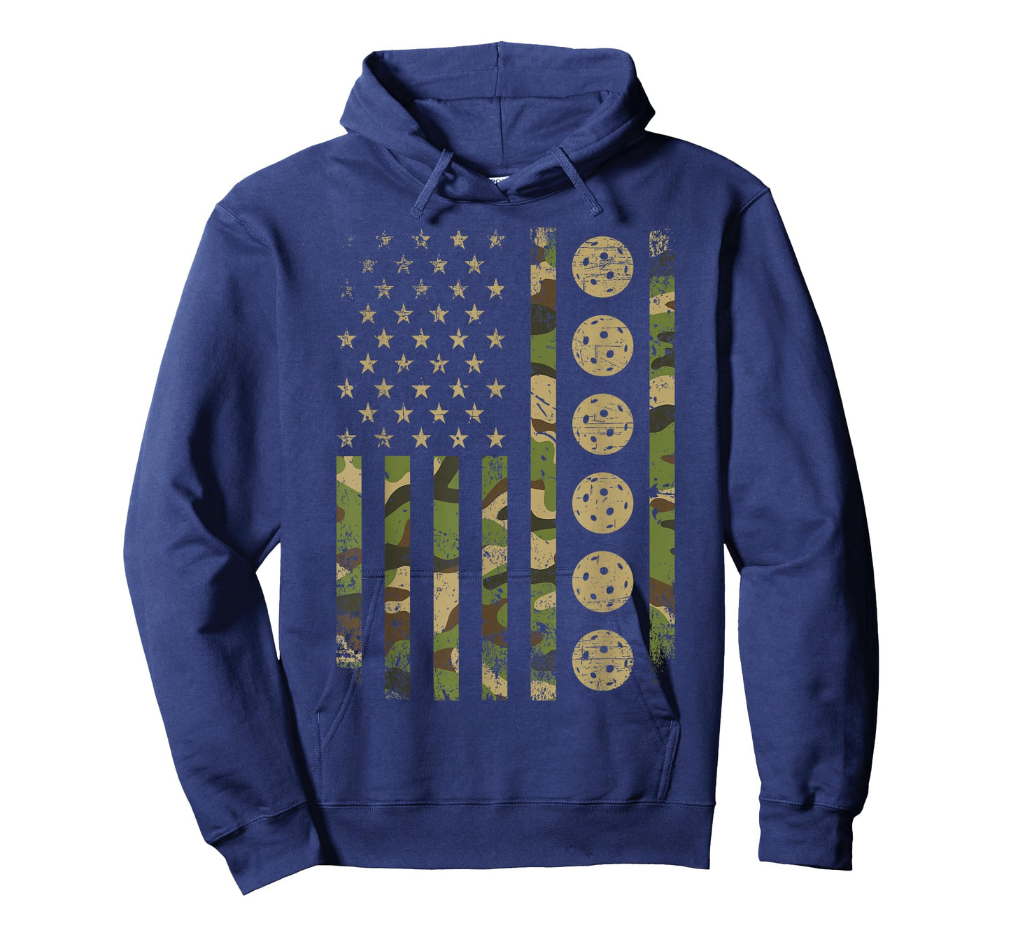Camo Pickleball American Flag Vintage Pickleball 4th Of July T-Shirt