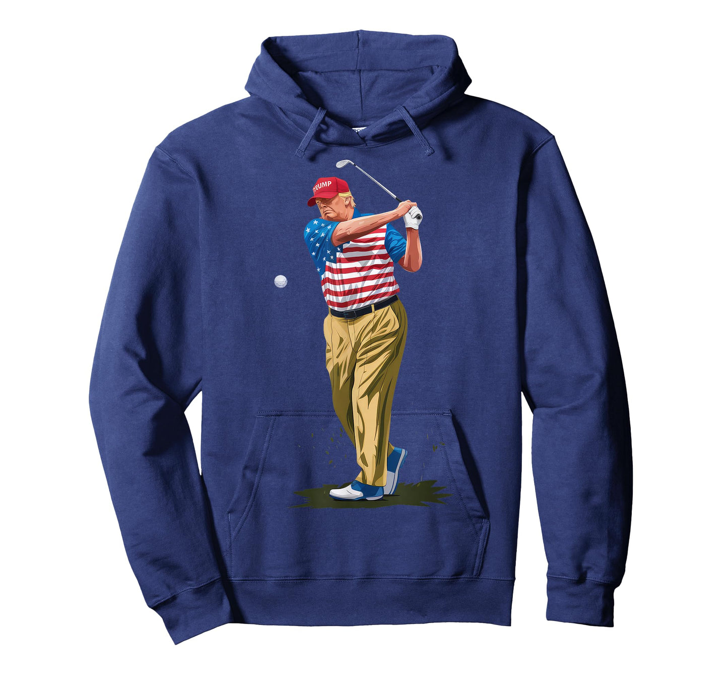 President Donald Trump 2025 Golf US American Flag T-Shirt