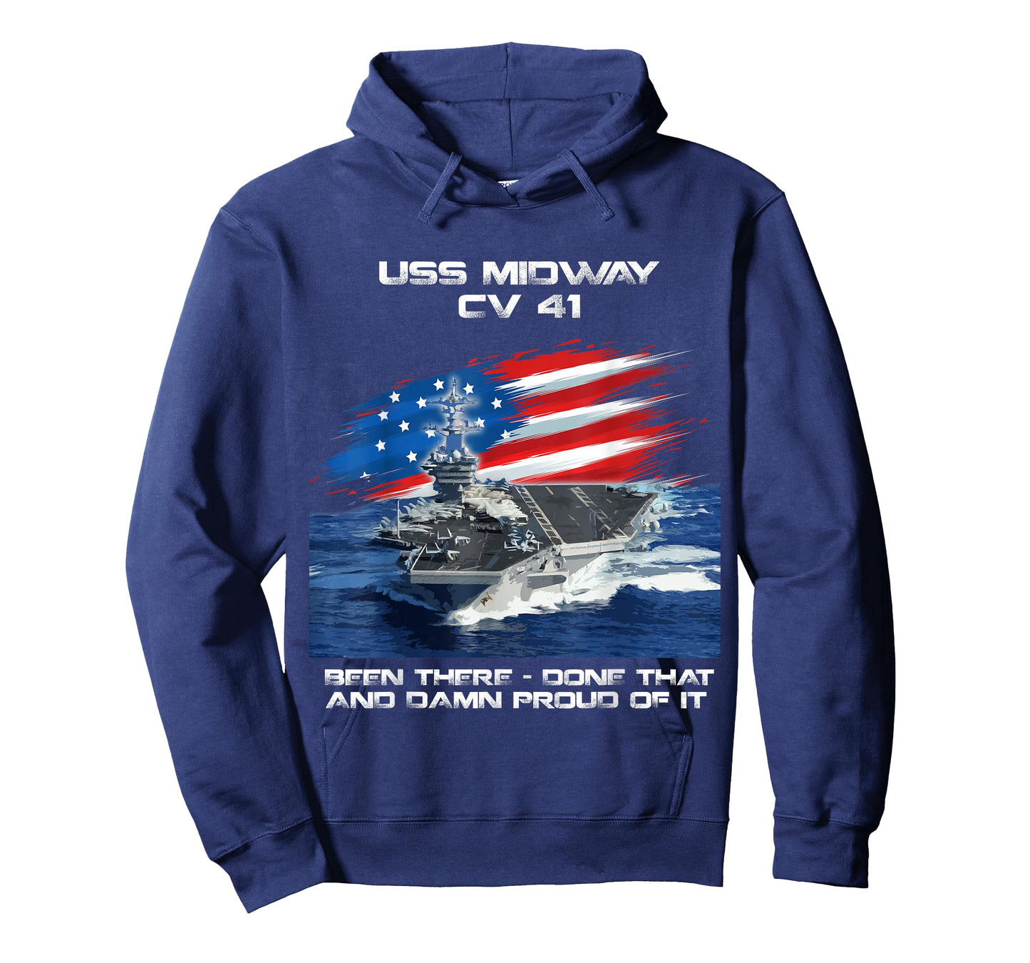 USS Midway CV 41 Aircraft Carrier Veteran USA Flag Christmas T-Shirt