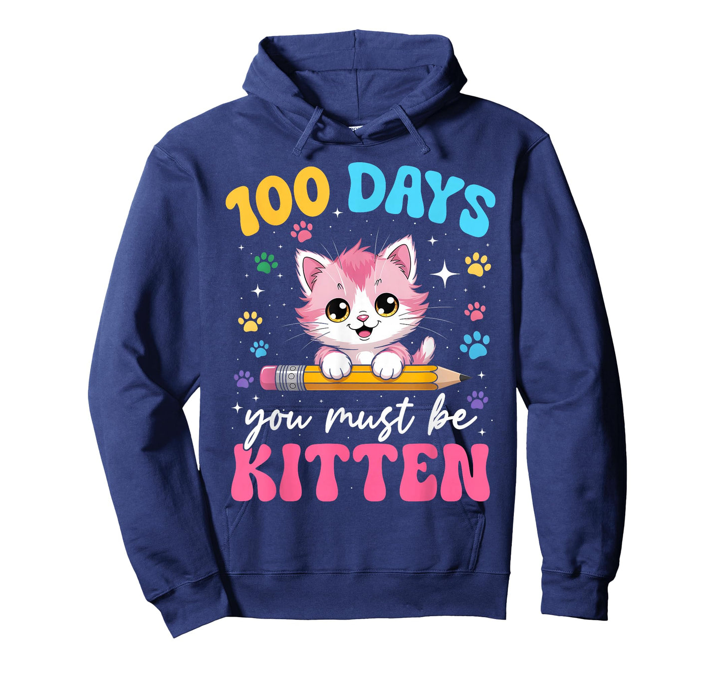 100 Days You Must Be Kitten Cat 100th Day of School Girls T-Shirt